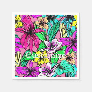 Tropische Blume Mix Thunder_Cove Serviette