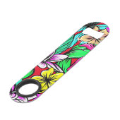 Tropische Blume Mix Thunder_Cove Speed Flaschenöffner (Rückseite Schrägansicht)