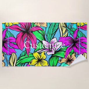 Tropische Blume Mix Thunder_Cove Strandtuch