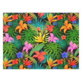 Tropische Blume Monstera Blatt Hawaii farbenfroh Tischdecke (Vorderseite (Horizontal))