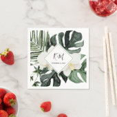 Tropische Blume Monstero Serviette (Beispiel)