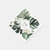 Tropische Blume Monstero Serviette (Ecke)