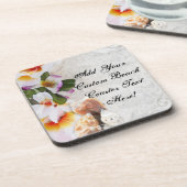 Tropische Blume/Muscheln Getränkeuntersetzer (Linke Seite)