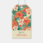Tropische Blume Muster Hawaiianvibe Geschenkanhänger (Vorderseite)