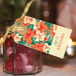 Tropische Blume Muster Hawaiianvibe Geschenkanhänger