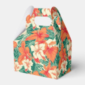 Tropische Blume Muster Hawaiianvibe Geschenkschachtel (Rückseite)