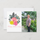 Tropische Blume Muttertagskarte Karte (Vorderseite)