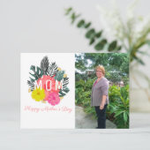 Tropische Blume Muttertagskarte Karte (Stehend Vorderseite)