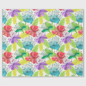 tropische Blume nahtlos Geschenkpapier (Flach)