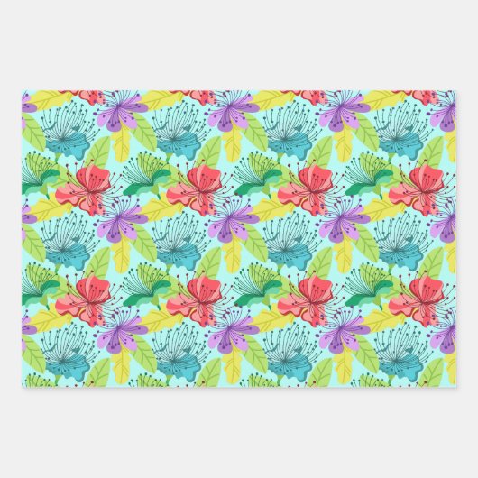 tropische Blume nahtlos Geschenkpapier Set (Vorderseite 2)
