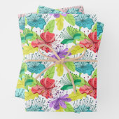 tropische Blume nahtlos Geschenkpapier Set (Beispiel)
