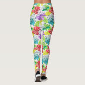 tropische Blume nahtlos Leggings (Rückseite)