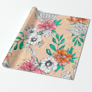 Tropische Blume, nahtlos, romantisch par Geschenkpapier