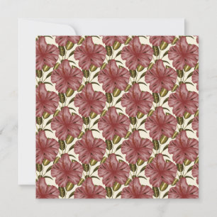tropische Blume nahtlos   Rote Blume Karte