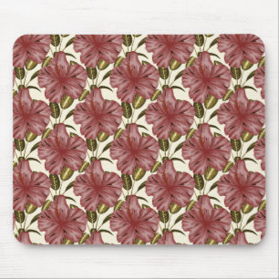 tropische Blume nahtlos Rote Blume Mousepad