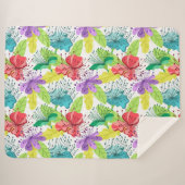 tropische Blume nahtlos Sherpadecke (Vorderseite (Horizontal))