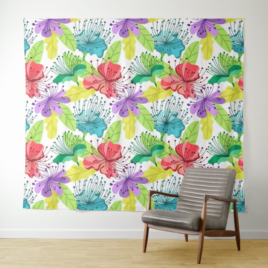 tropische Blume nahtlos Wandteppich (Beispiel (Horizontal))