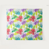 tropische Blume nahtlos Wandteppich (Vorderseite (Horizontal))