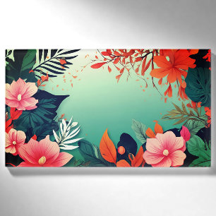 Tropische Blume Namenschild