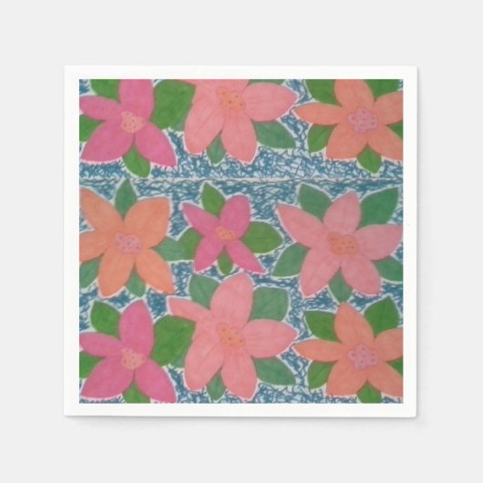 Tropische Blume Napkins Serviette (Vorderseite)