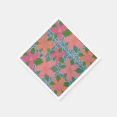 Tropische Blume Napkins Serviette (Ecke)