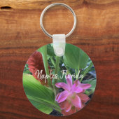 Tropische Blume Neapel Florida Schlüsselanhänger (Vorderseite)