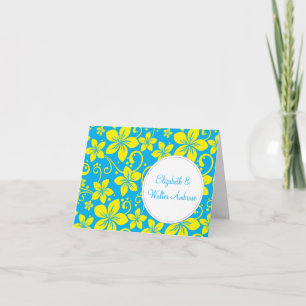 Tropische Blume-Note-Karte Dankeskarte