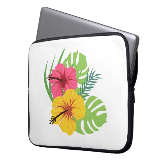 Tropische Blume Notebook-Gehäuse Laptopschutzhülle (Vorderseite Links)