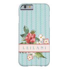 Tropische Blume | Ocean Wave Aqua/Coral Custom Case-Mate iPhone Hülle