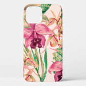 Tropische Blume, Orchideen-Blume, Dschungel-Blätte Case-Mate iPhone Hülle (Rückseite)