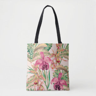 Tropische Blume, Orchideen-Blume, Dschungel-Blätte Tasche