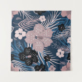 Tropische Blume Palm Blätter Textur Wandteppich (Vorderseite (Horizontal))