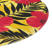 Tropische Blume Palmen Blätter, Vintage Muster. Schneidebrett (Ecke)