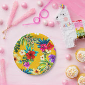 Tropische Blume Pappteller (Party)