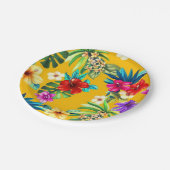 Tropische Blume Pappteller (Schrägansicht)
