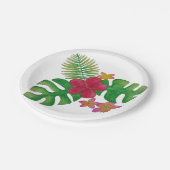 Tropische Blume Pappteller (Schrägansicht)