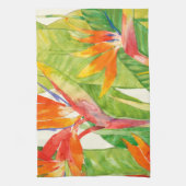 Tropische Blume | Paradiesvogel Geschirrtuch (Vertikal)