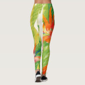 Tropische Blume | Paradiesvogel Leggings (Rückseite)