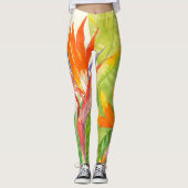 Tropische Blume | Paradiesvogel Leggings (Vorderseite)