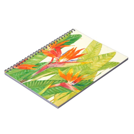 Tropische Blume | Paradiesvogel Notizblock (Linke Seite)