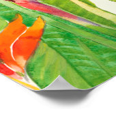 Tropische Blume | Paradiesvogel Poster (Ecke)