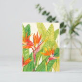 Tropische Blume | Paradiesvogel Postkarte (Stehend Vorderseite)