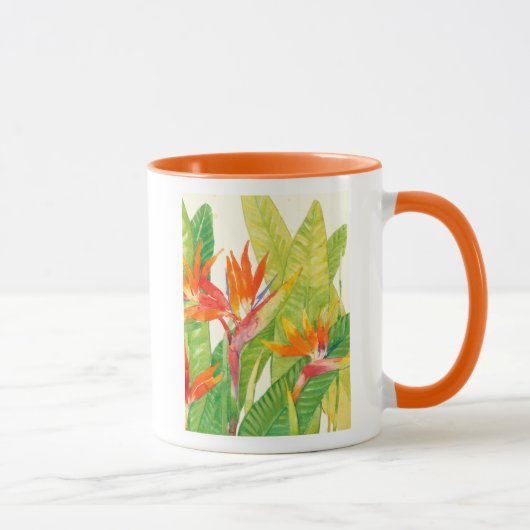 Tropische Blume | Paradiesvogel Tasse (Rechts)