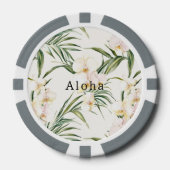 Tropische Blume Pokerchips (Vorderseite)