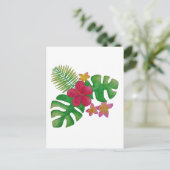 Tropische Blume Postkarte (Stehend Vorderseite)