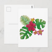 Tropische Blume Postkarte (Vorne/Hinten)