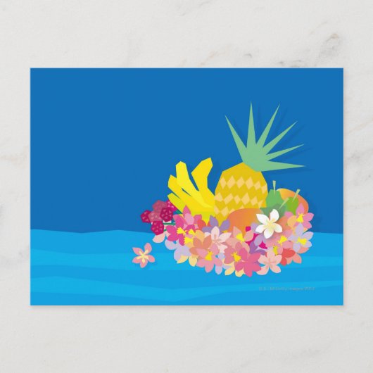 Tropische Blume Postkarte (Vorderseite)