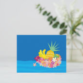 Tropische Blume Postkarte (Stehend Vorderseite)