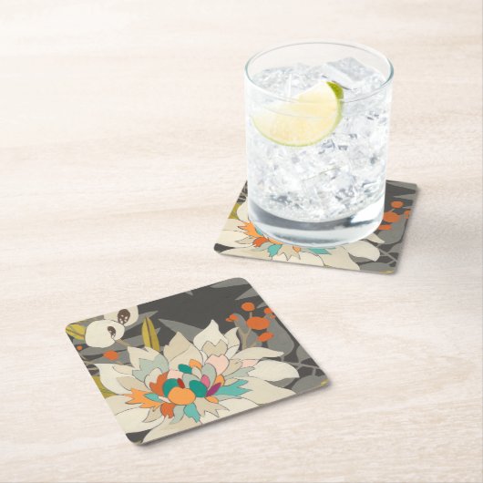 Tropische Blume Rechteckiger Pappuntersetzer (Vor Ort)