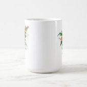 Tropische Blume rosa gelb Kaffeetasse (Mittel)